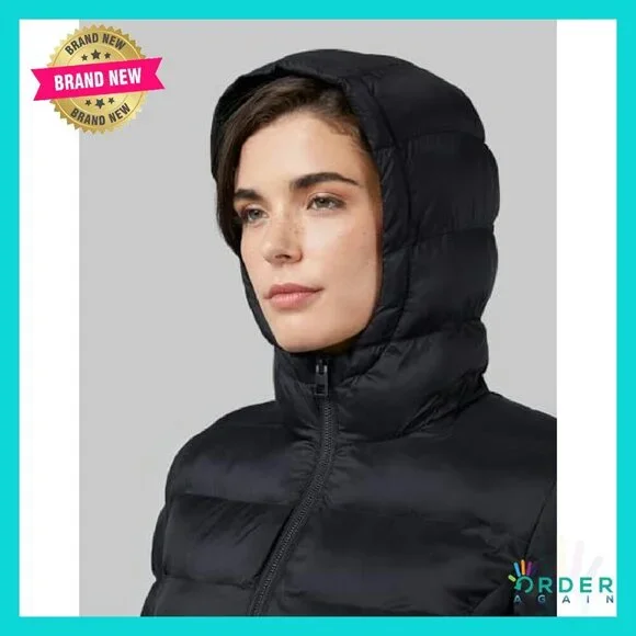 Lightweight Packable Hooded Puffer Jacket Water Resistant Travel Minimal